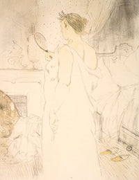Femme A Glace La Glace A Main  by Henri De Toulouse Lautrec