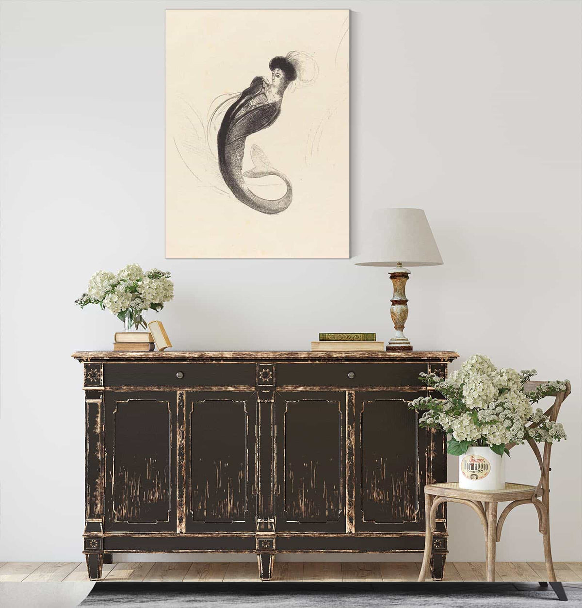 Femme A La Torque Ornee Woman With A Plumed Hat by Odilon Redon