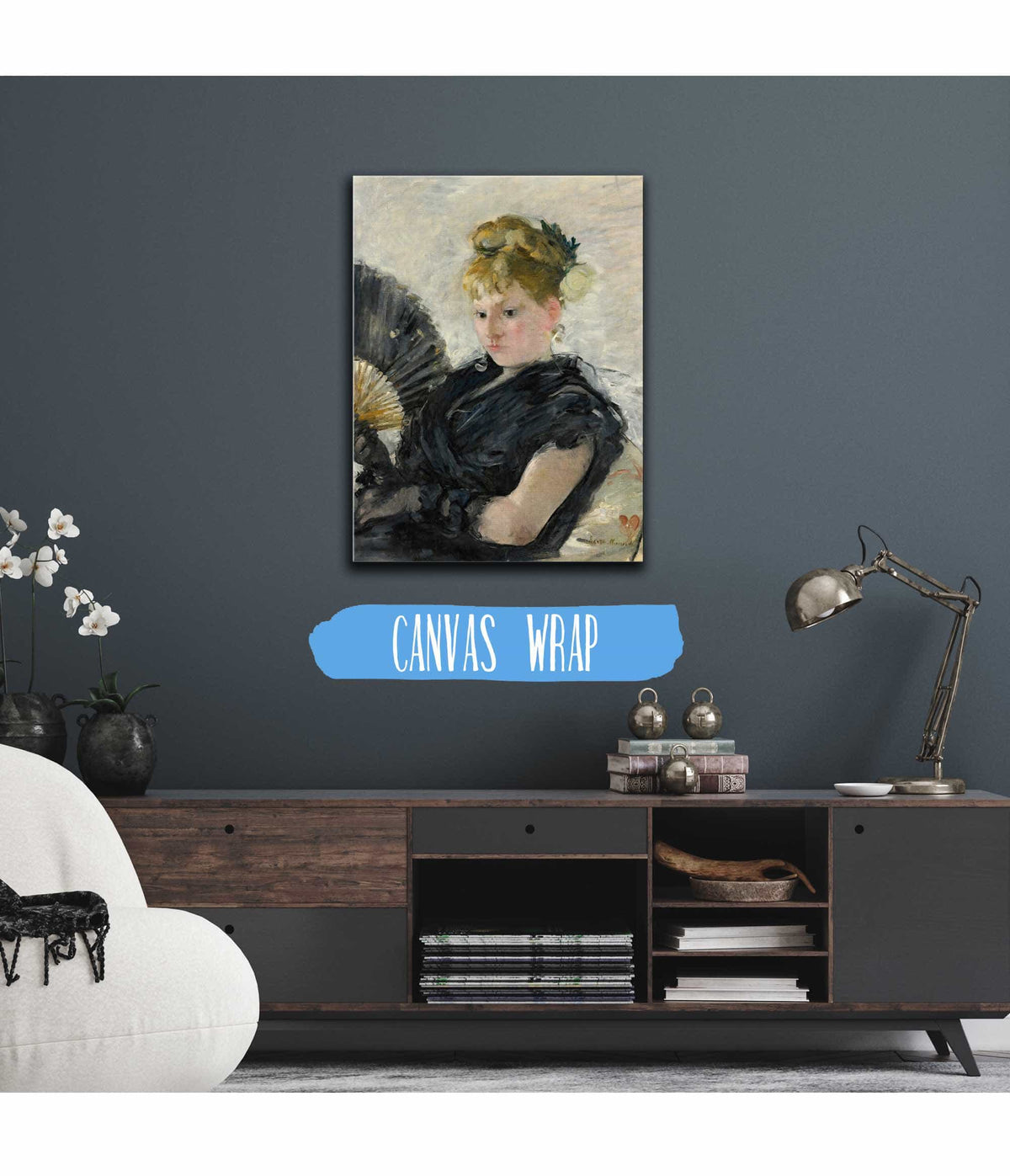 Femme A Leventail by Berthe Morisot