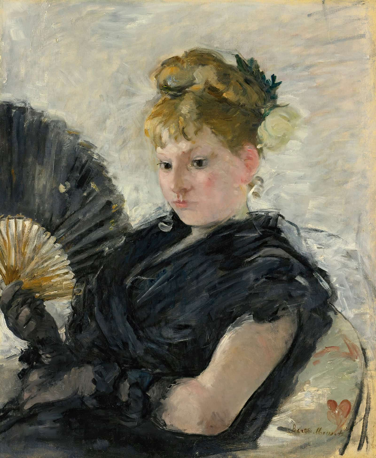 Femme A Leventail by Berthe Morisot