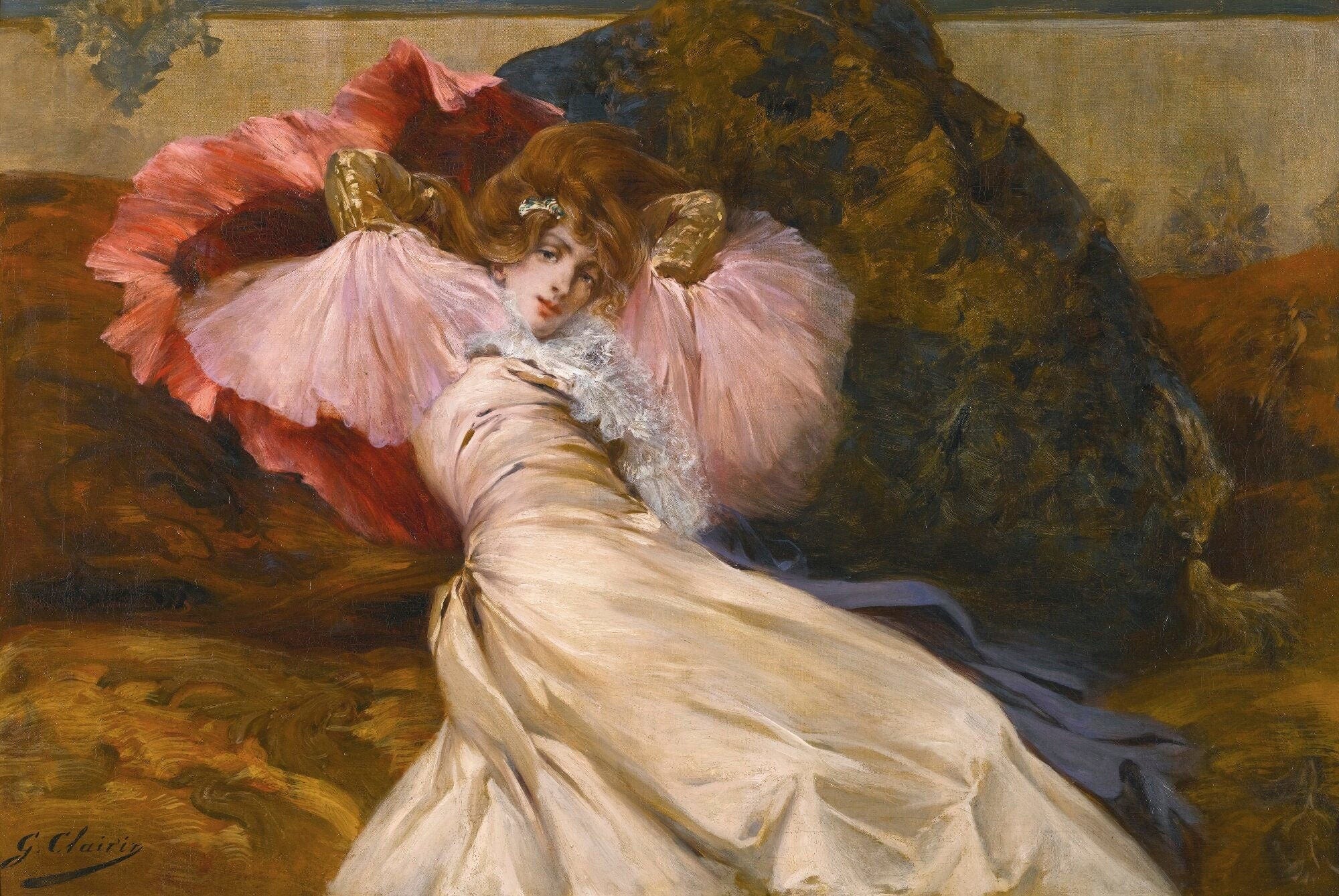 Femme Allongee by Georges Jules Victor Clairin