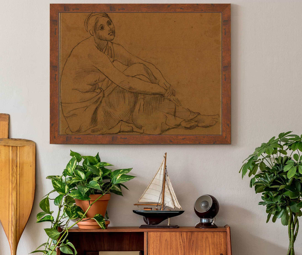 Femme Assise A Terre by Pierre Puvis De Chavannes