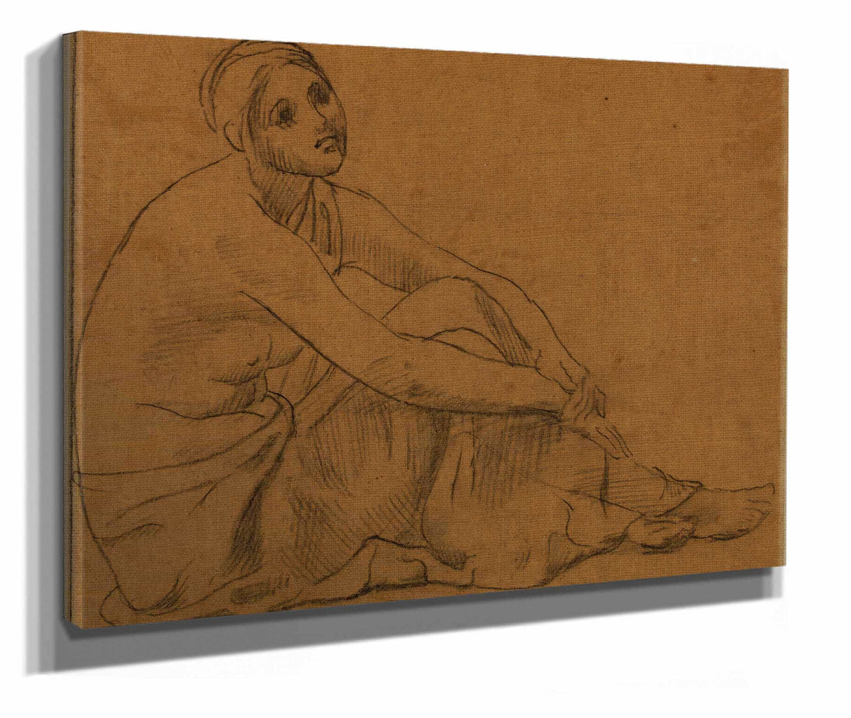 Femme Assise A Terre by Pierre Puvis De Chavannes