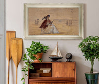 Femme Assise Au Bord De La Mer by Eugene Boudin