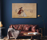 Femme Assise Au Bord De La Mer by Eugene Boudin