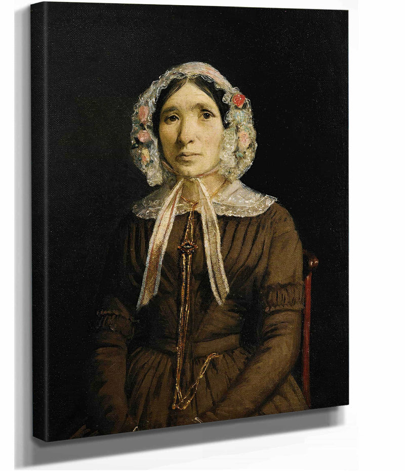 Femme Au Bonnet De Dentelle by Jean Baptiste Camille Corot