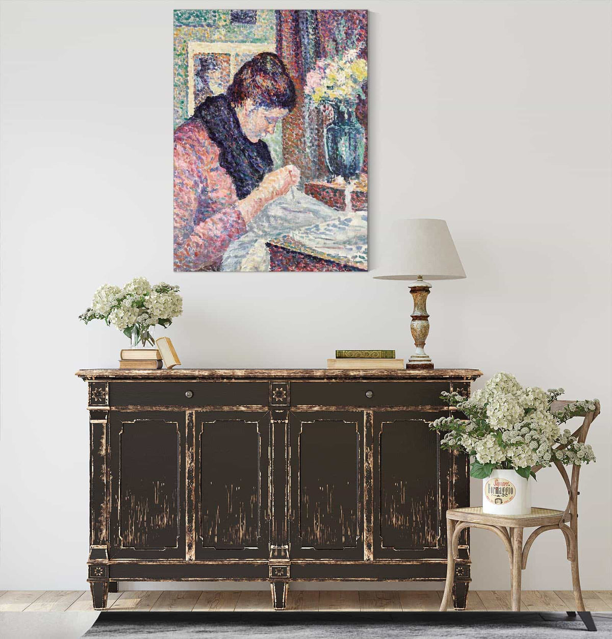 Femme Cousant by Maximilien Luce