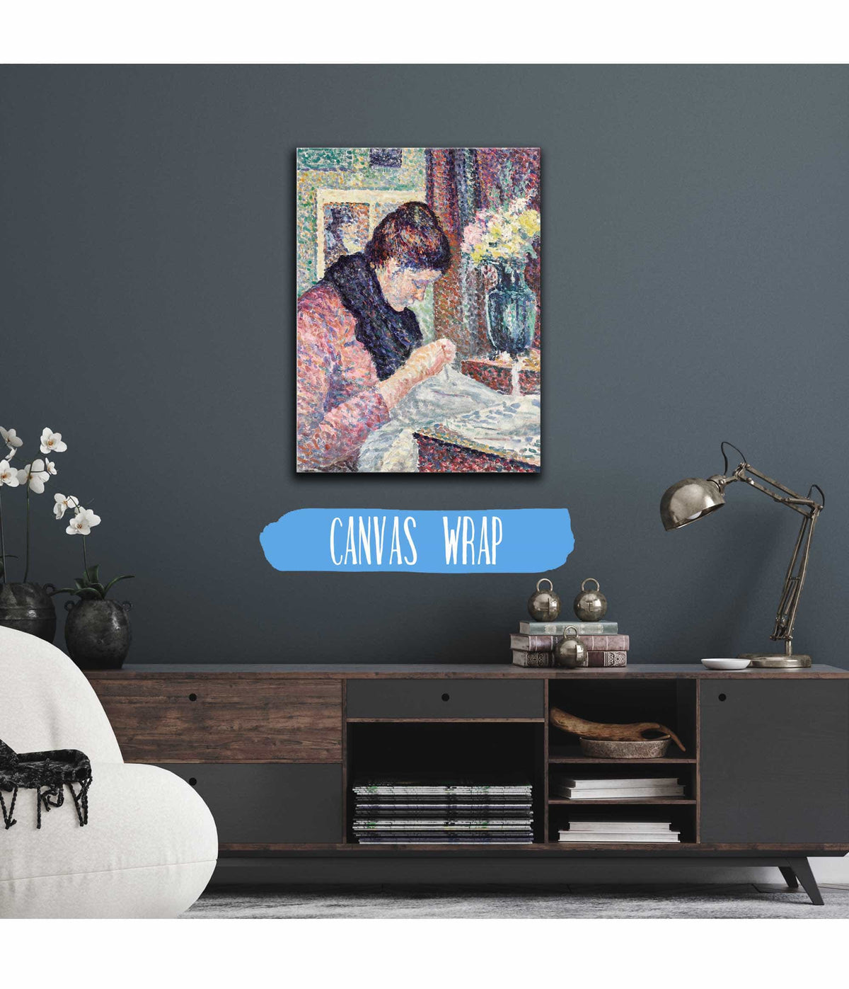 Femme Cousant by Maximilien Luce