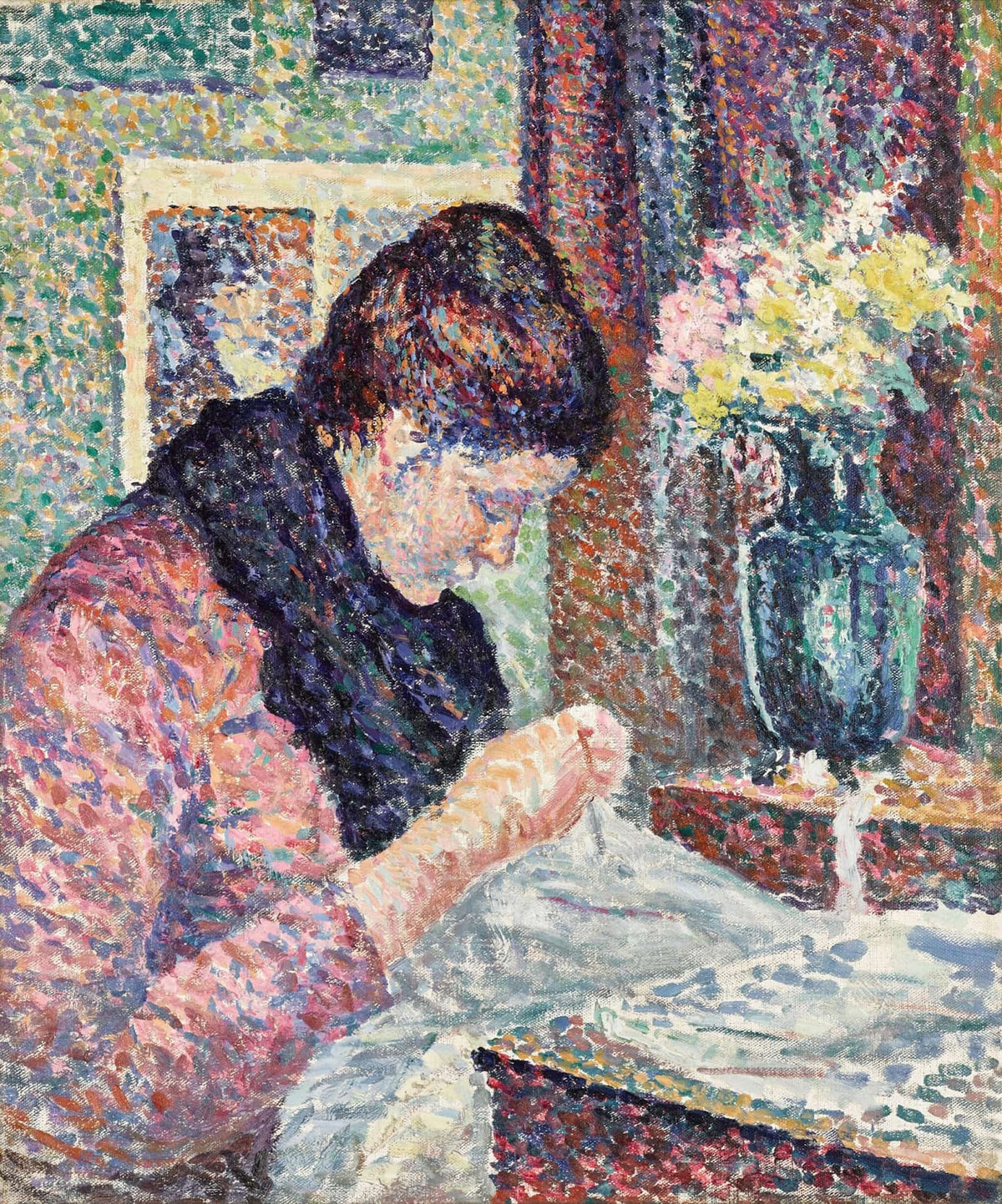 Femme Cousant by Maximilien Luce