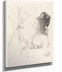 Femme De Profil Profile Of A Woman by Odilon Redon