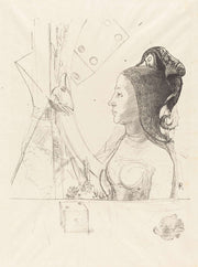 Femme De Profil Profile Of A Woman by Odilon Redon
