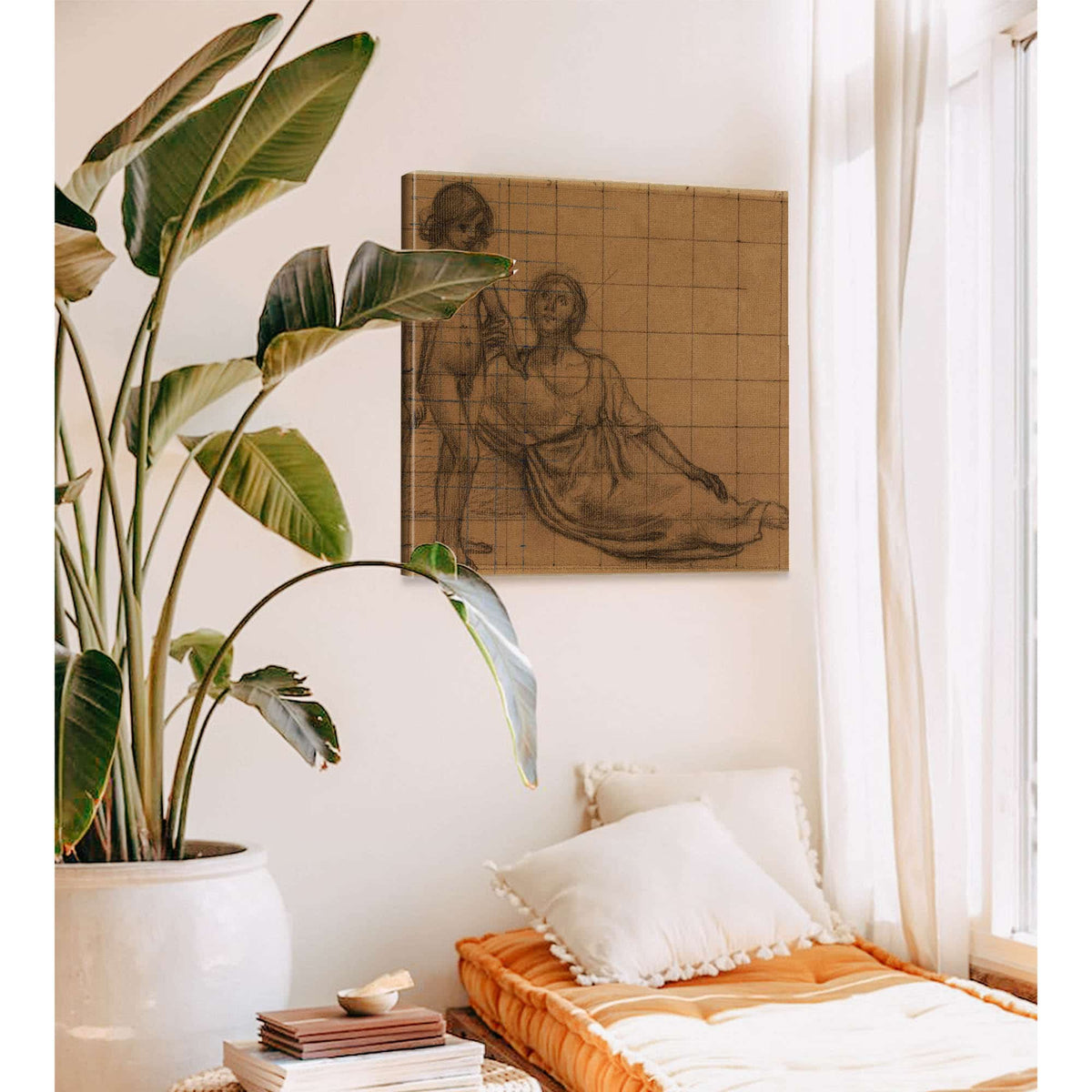 Femme Et Enfant  by Pierre Puvis De Chavannes