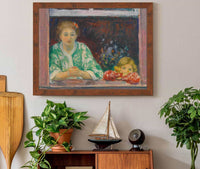 Femme Et Fillette A La Fenetre by Henri Lebasque