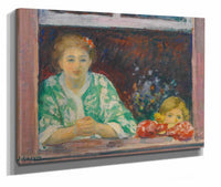 Femme Et Fillette A La Fenetre by Henri Lebasque