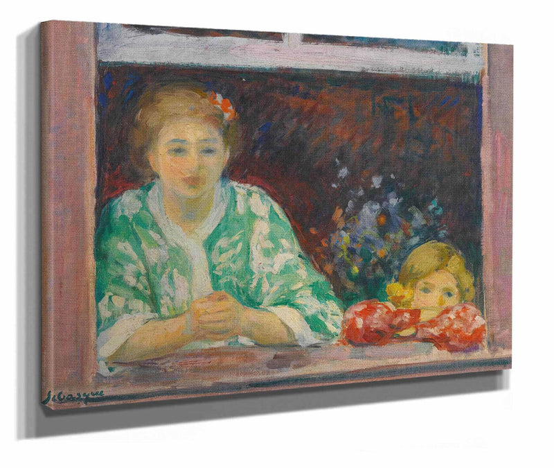 Femme Et Fillette A La Fenetre by Henri Lebasque