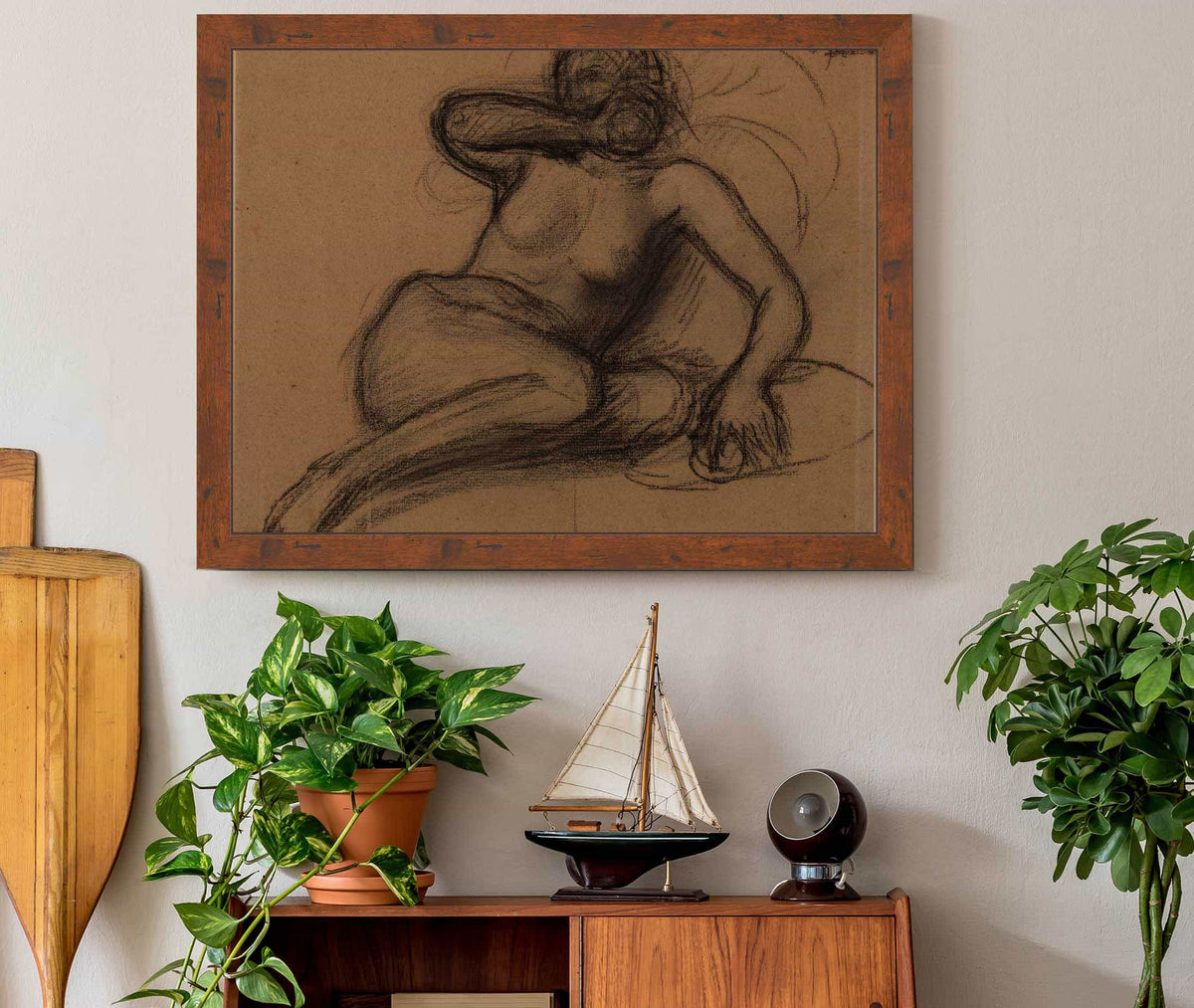 Femme Nue A Demi Etendue by Pierre Puvis De Chavannes