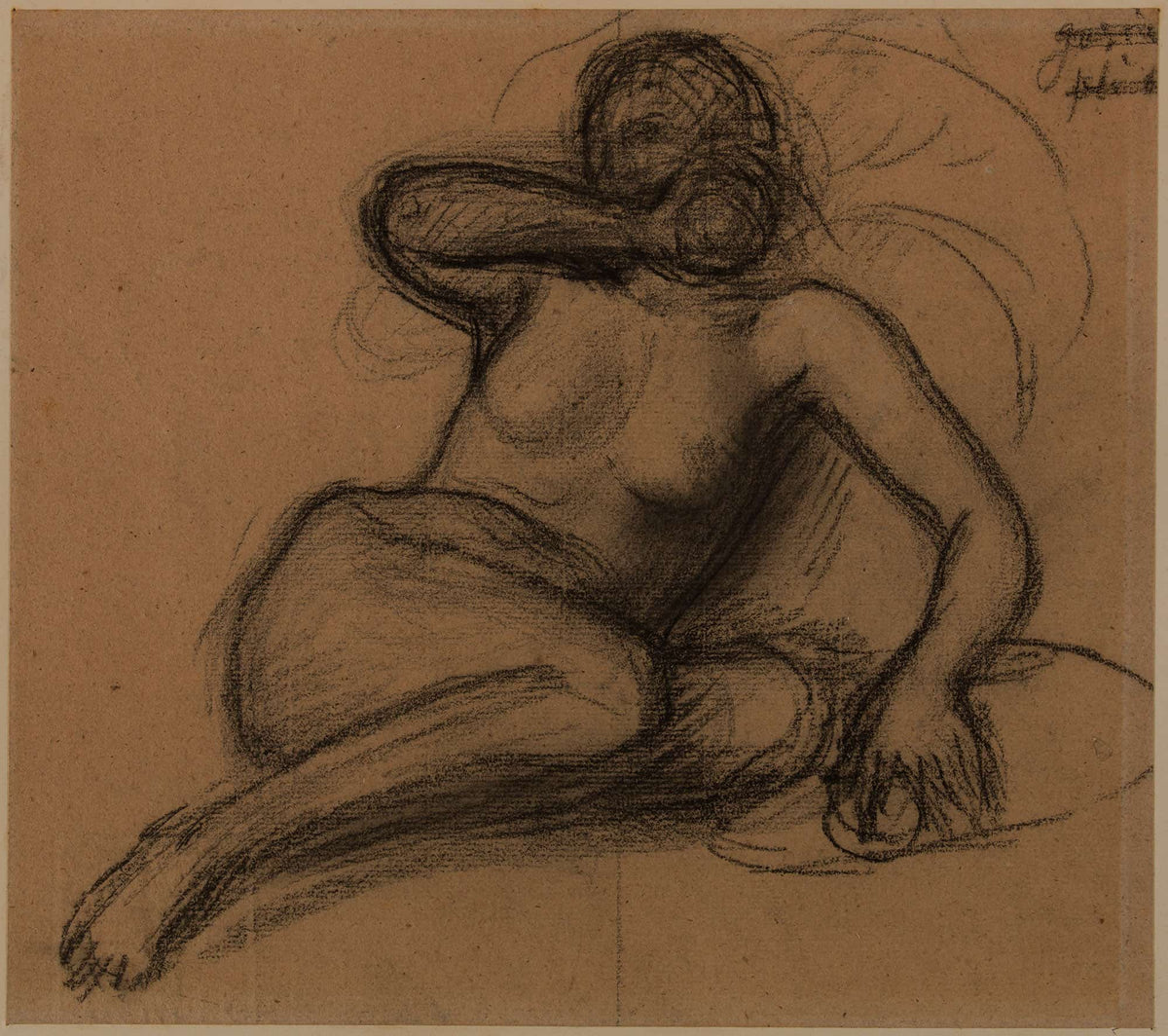 Femme Nue A Demi Etendue by Pierre Puvis De Chavannes