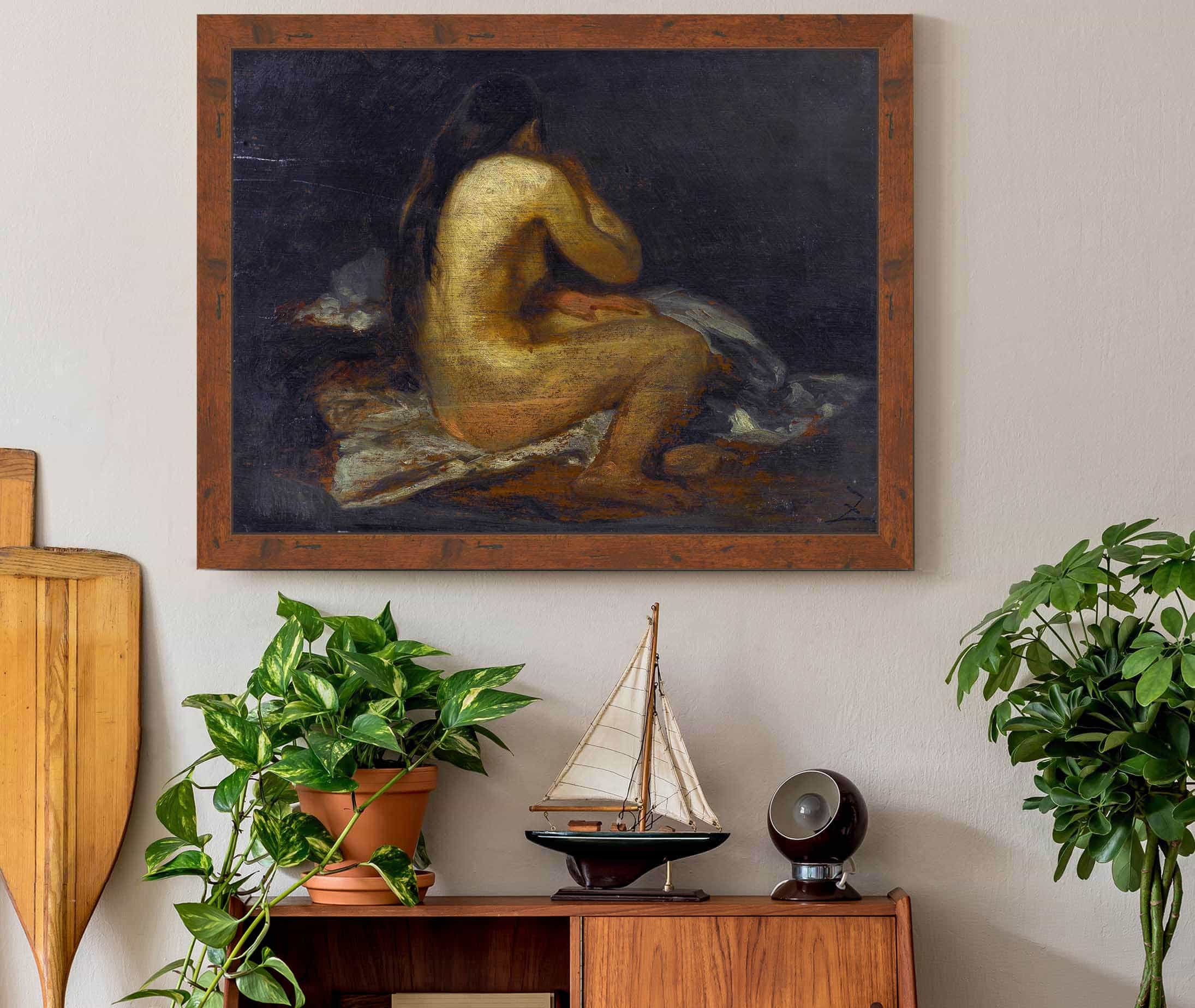 Femme Nue Assise by Felix Ziem