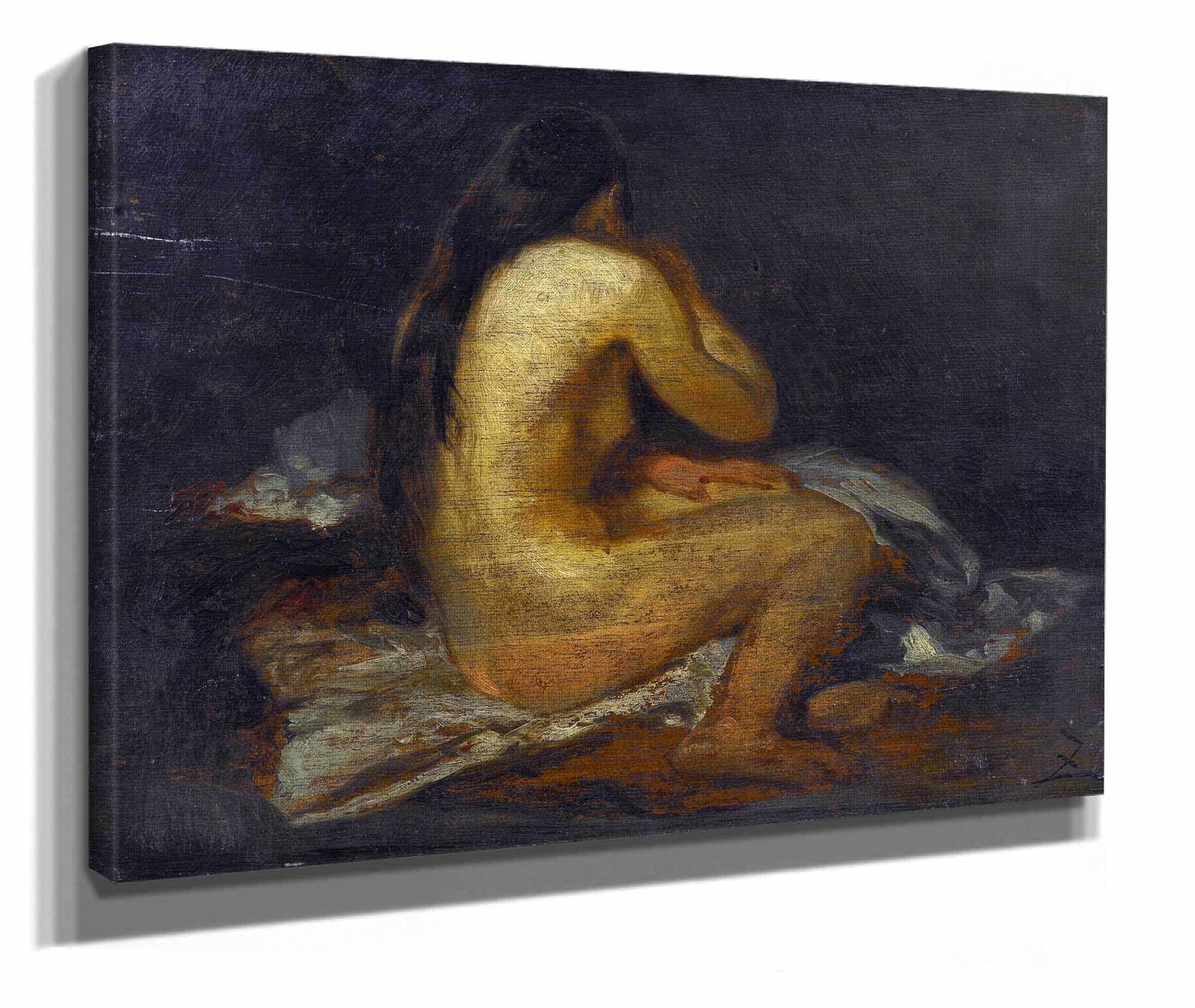 Femme Nue Assise by Felix Ziem