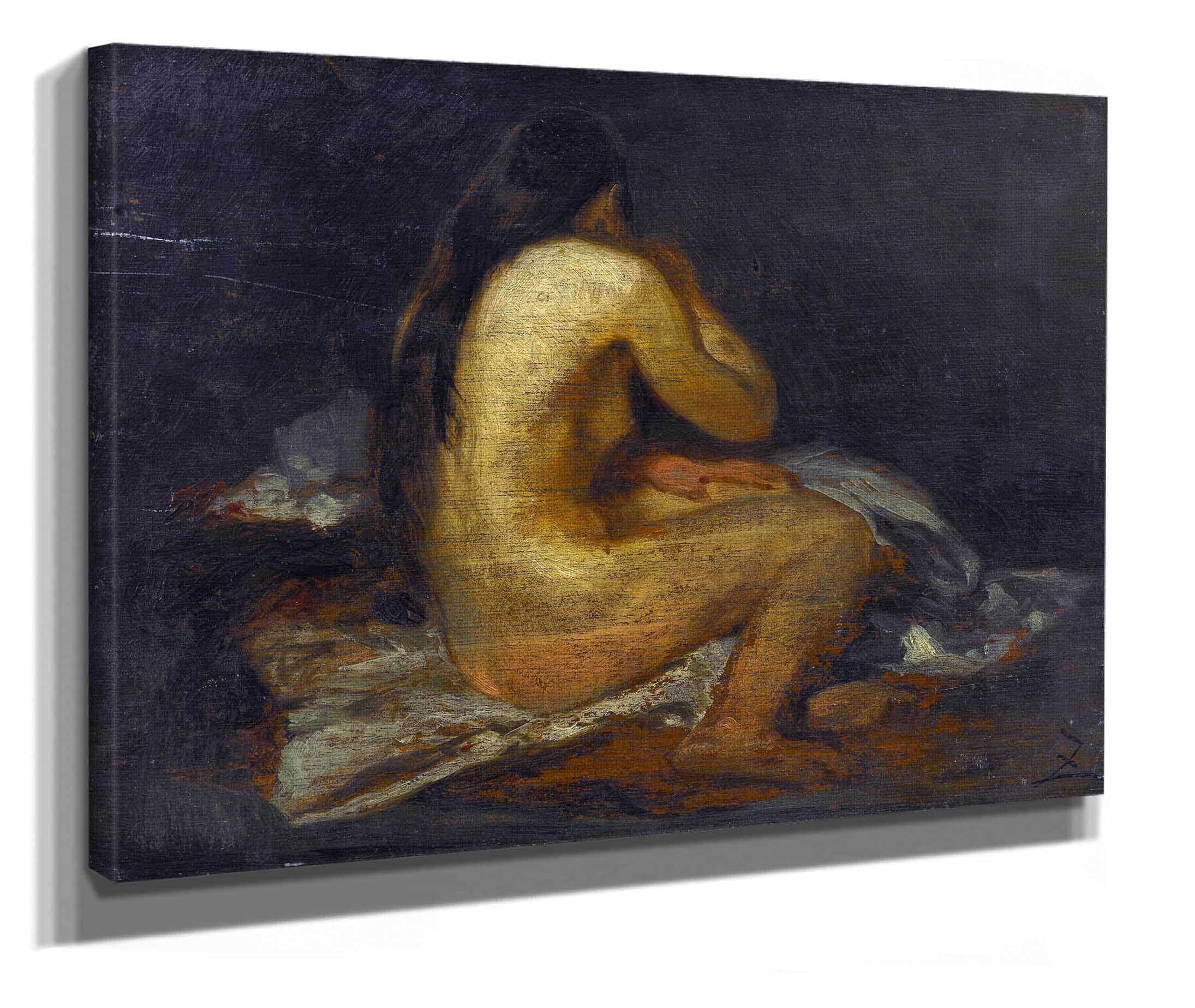 Femme Nue Assise by Felix Ziem