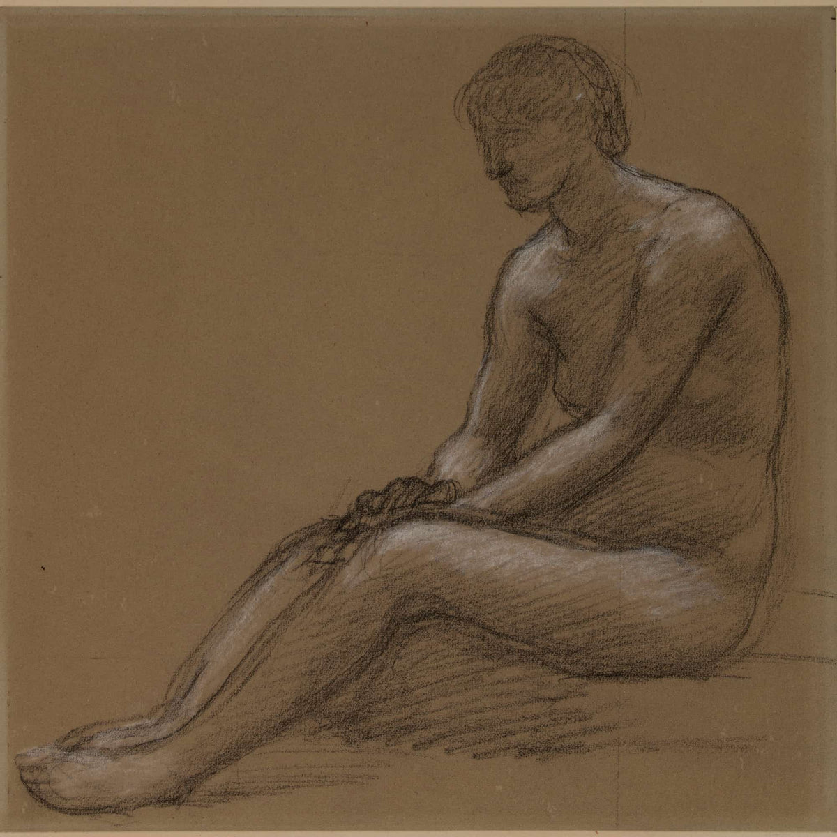 Femme Nue Assise by Pierre Puvis De Chavannes