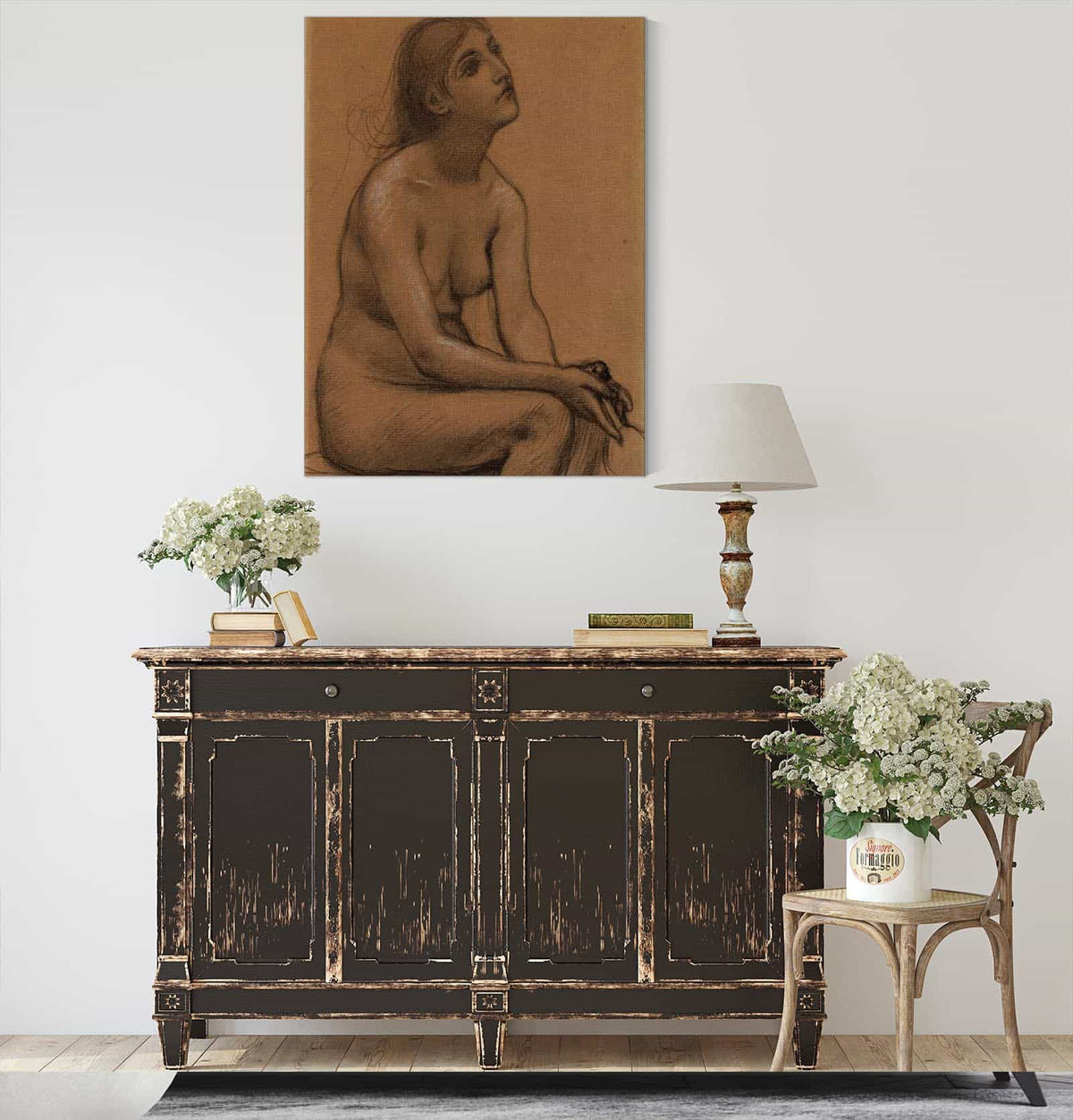 Femme Nue Assise by Pierre Puvis De Chavannes