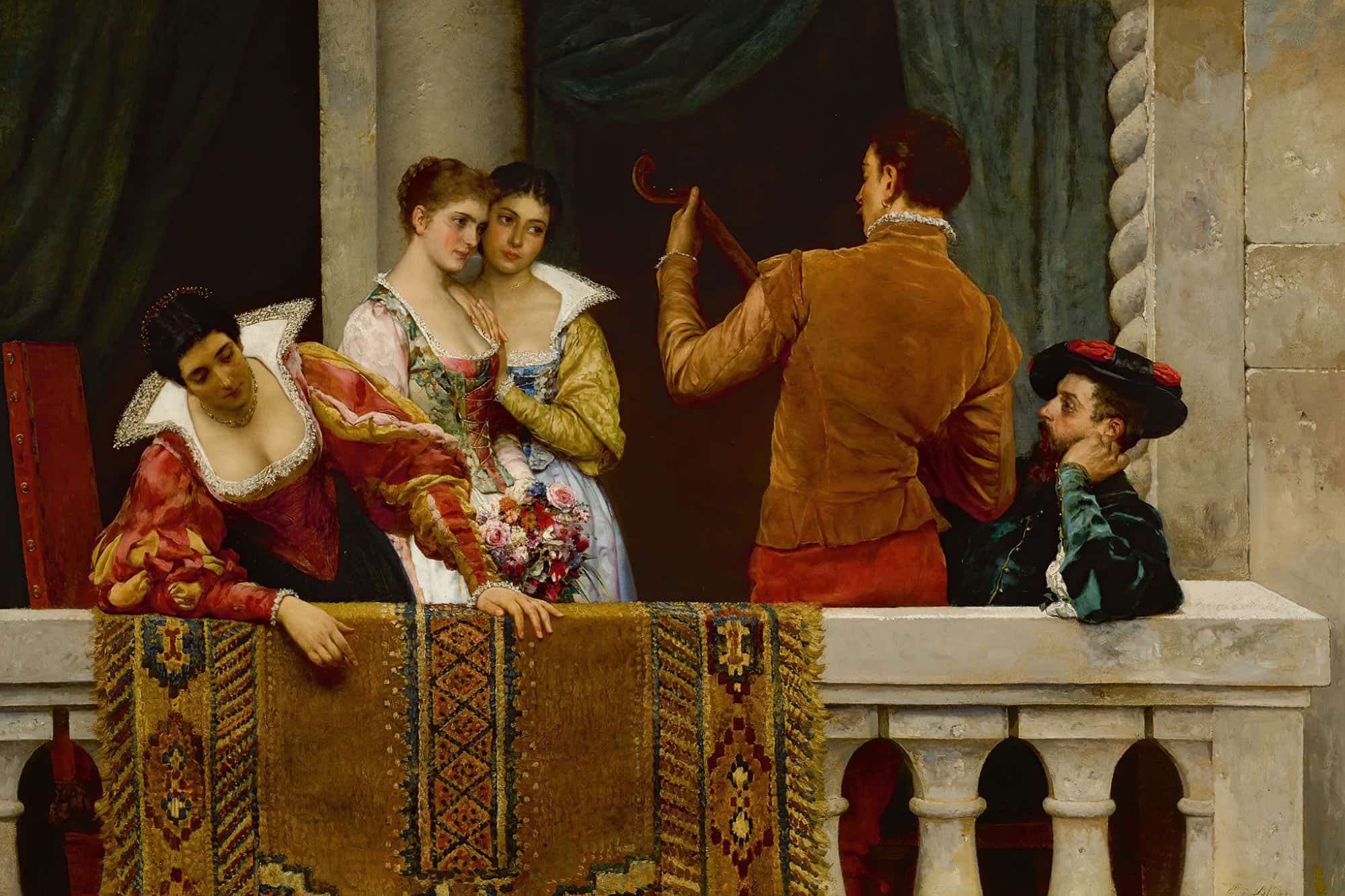 Festival Day Venice by Eugen Von Blaas