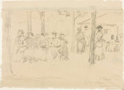 Fete At Pontoise by Camille Pissarro