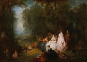 Fete Champetre Pastoral Gathering by Jean Antoine Watteau