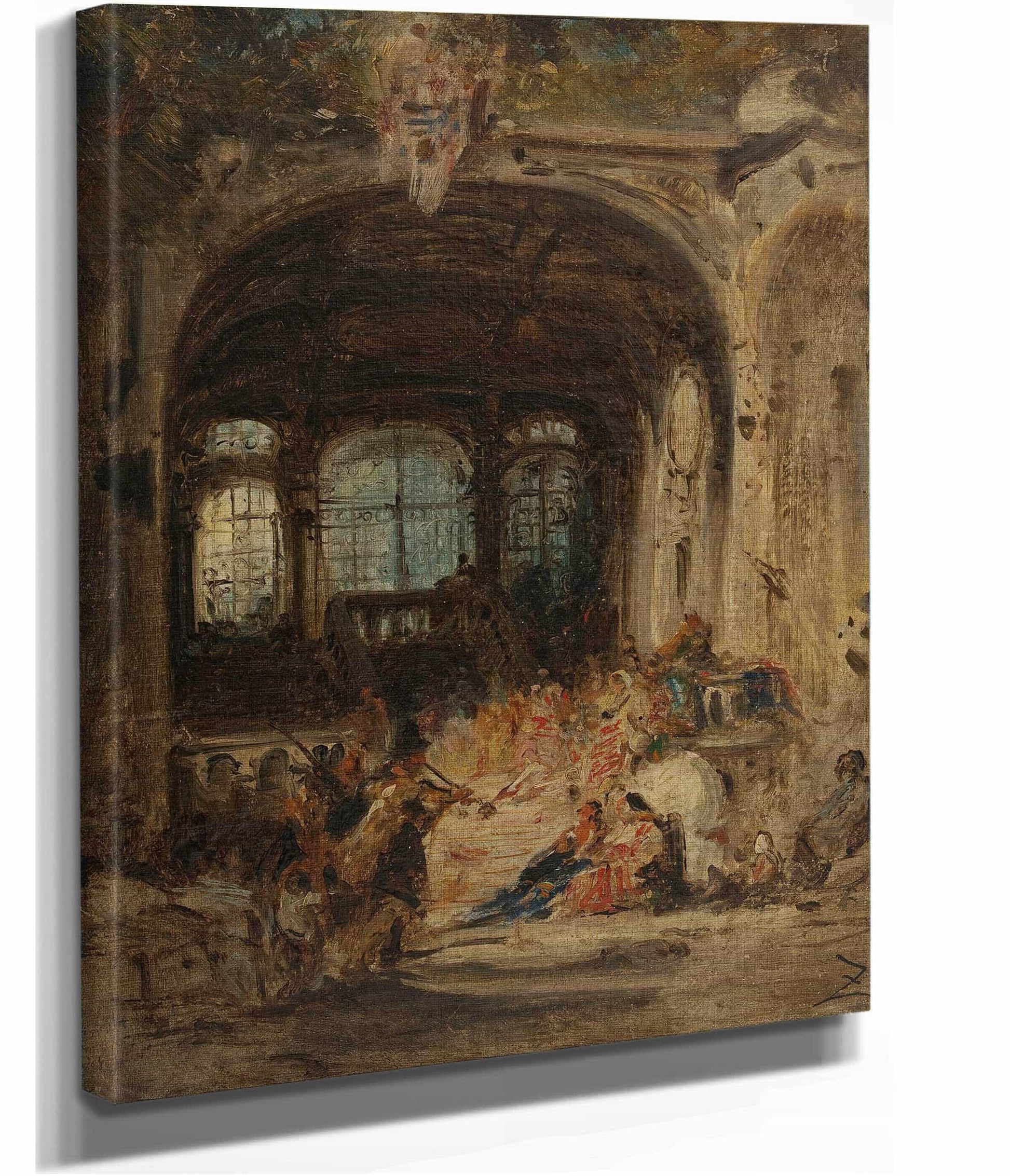 Fete Dans Un Palais A Naples by Felix Ziem