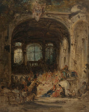 Fete Dans Un Palais A Naples by Felix Ziem