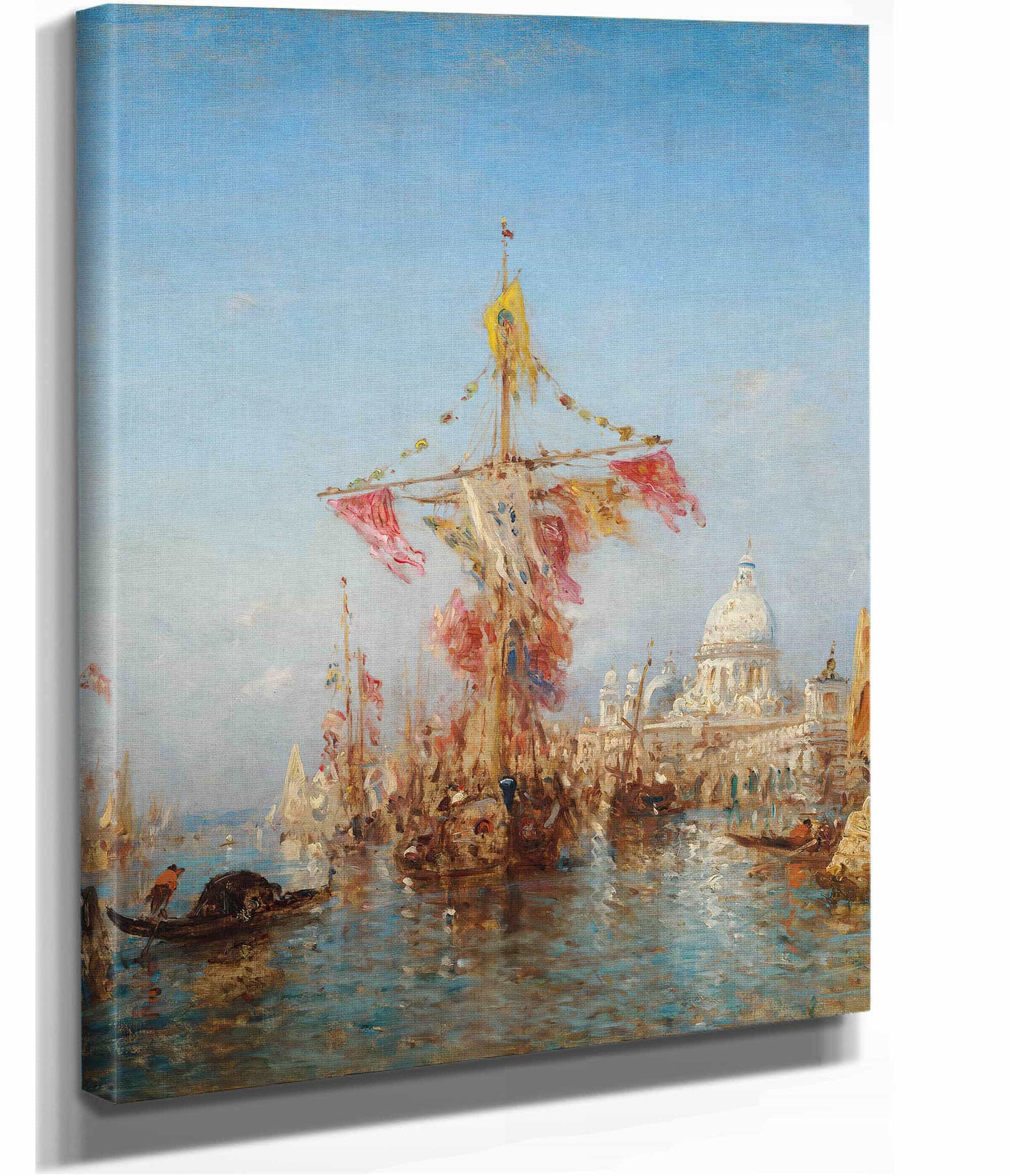 Fete De Lassomption Devant La Douane Venise by Felix Ziem