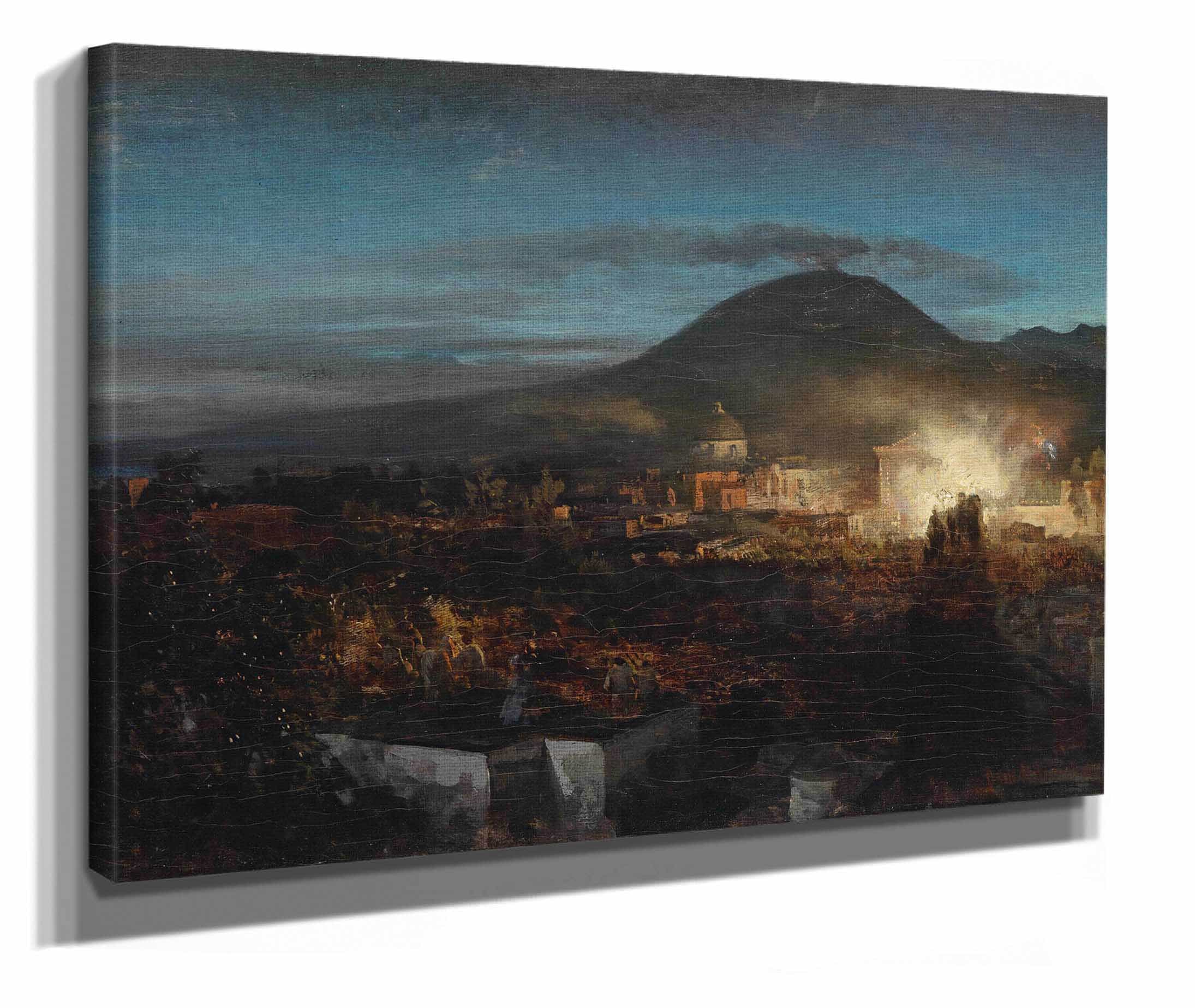 Feuerwerk In Toree Dell Annunziata by Oswald Achenbach