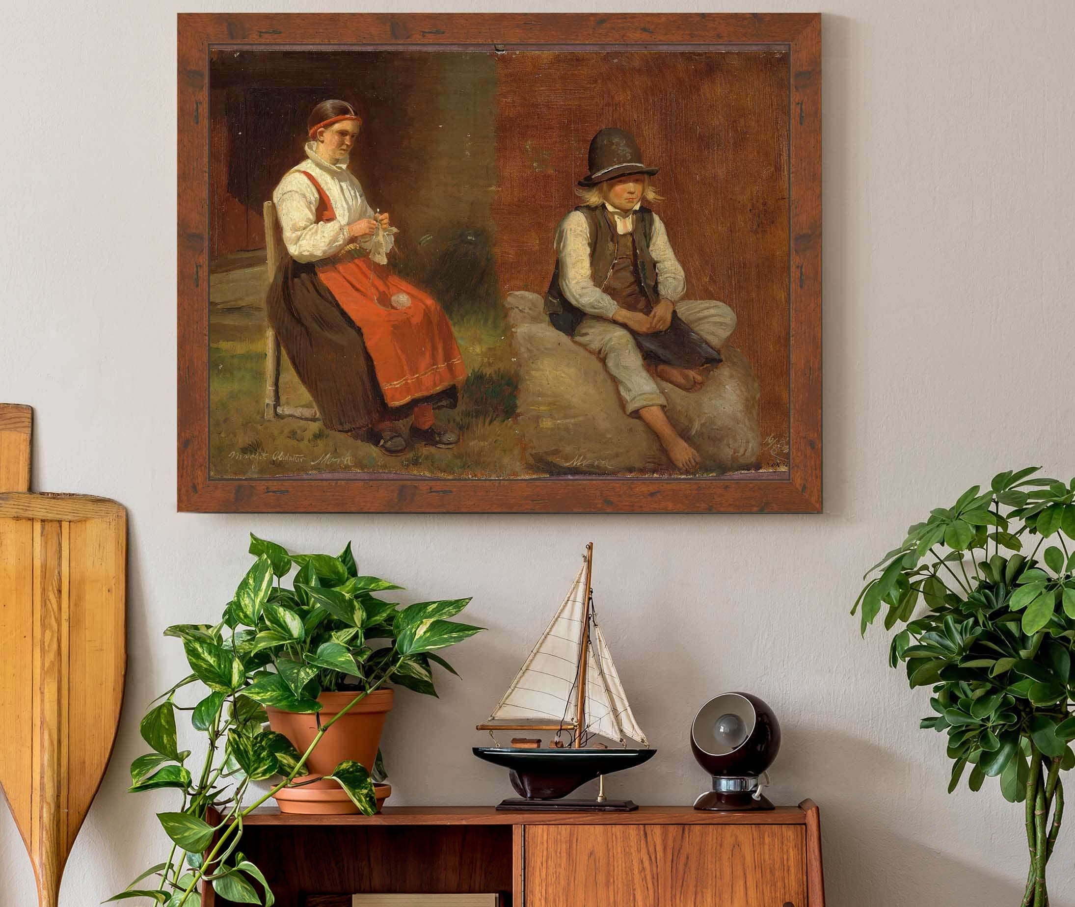 Figur Studies From Mora In Sweden by Adolph Tidemand