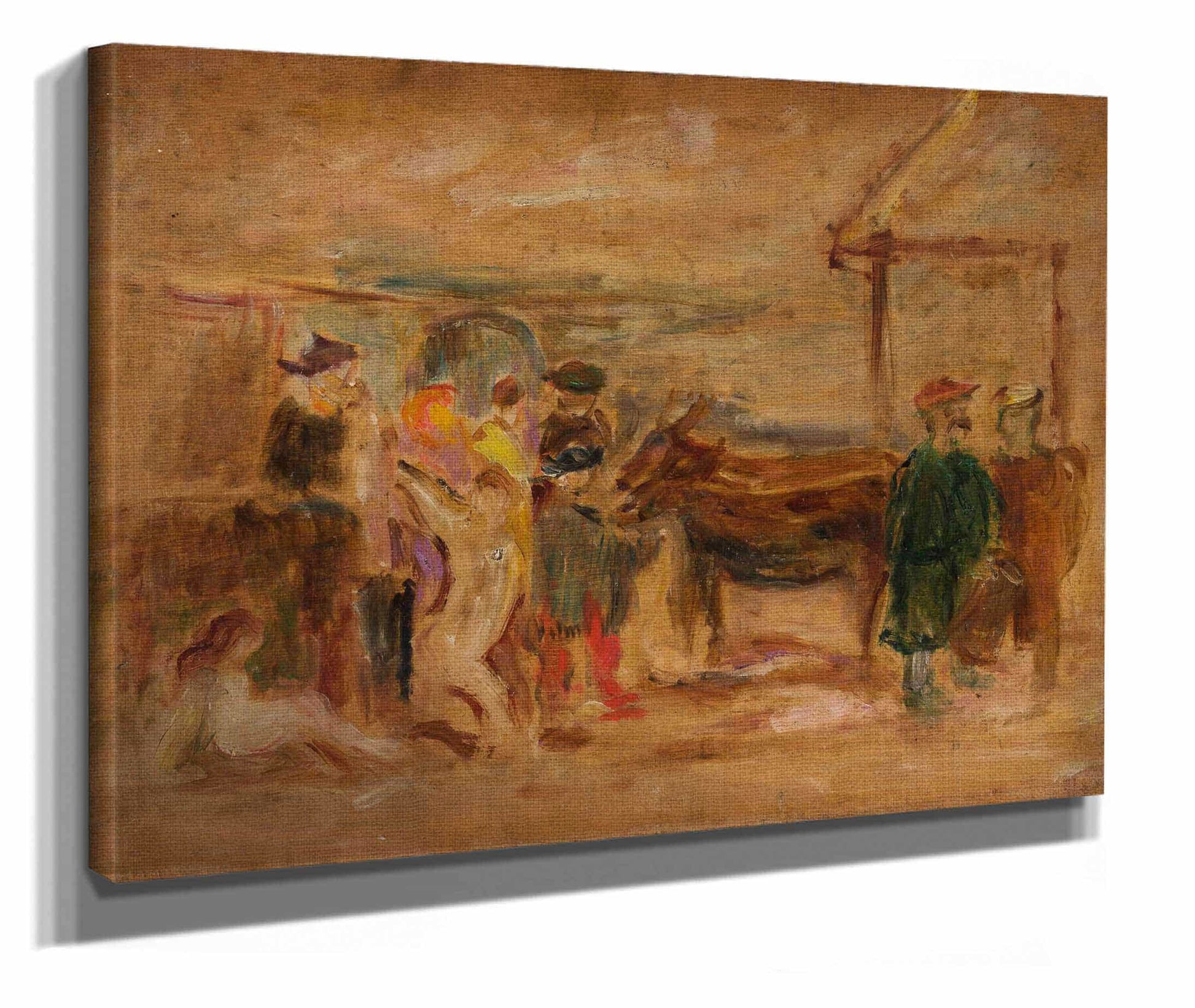 Figural Scene With Donkeys by Tadeusz Makowski