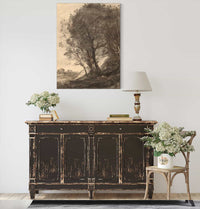 Figure Assise Dans Un Paysage Arbore by Jean Baptiste Camille Corot