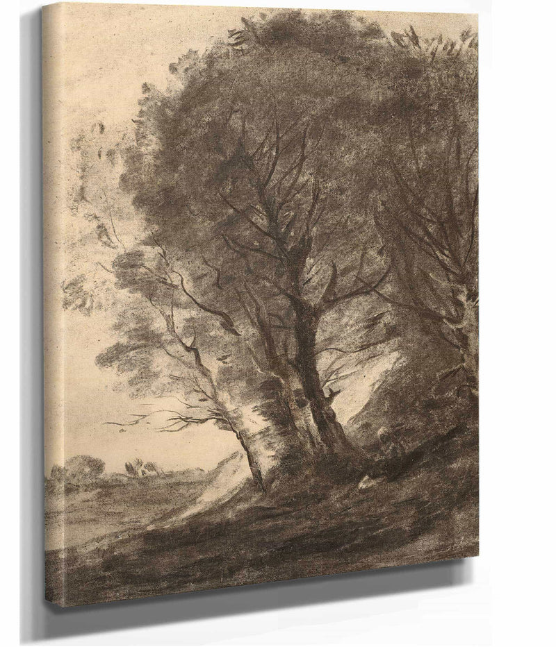 Figure Assise Dans Un Paysage Arbore by Jean Baptiste Camille Corot