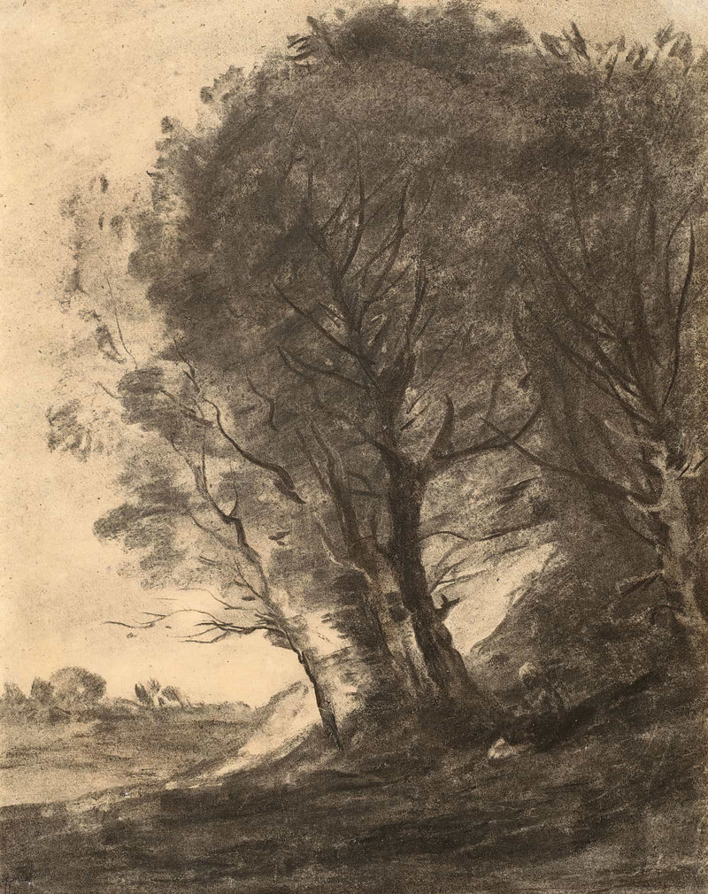 Figure Assise Dans Un Paysage Arbore by Jean Baptiste Camille Corot