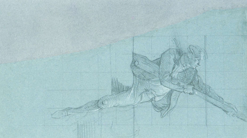 Figure Astride Cannon Pulling Down Spanish Colors   by John Singleton Copley