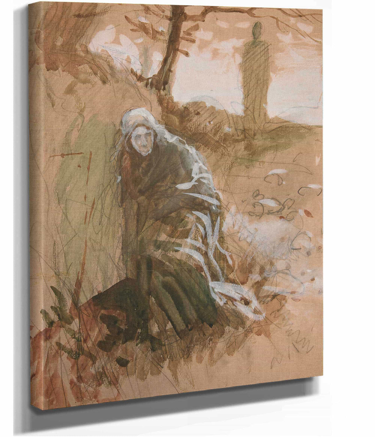 Figure In Woods by Edwin Austin Abbey