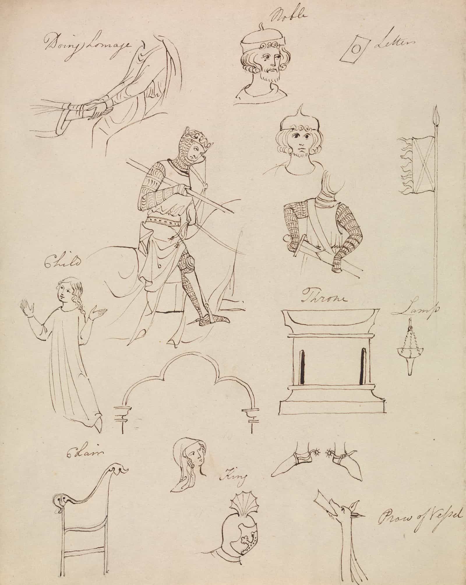 Figure Studies For Medieval Noble Life by Robert Smirke