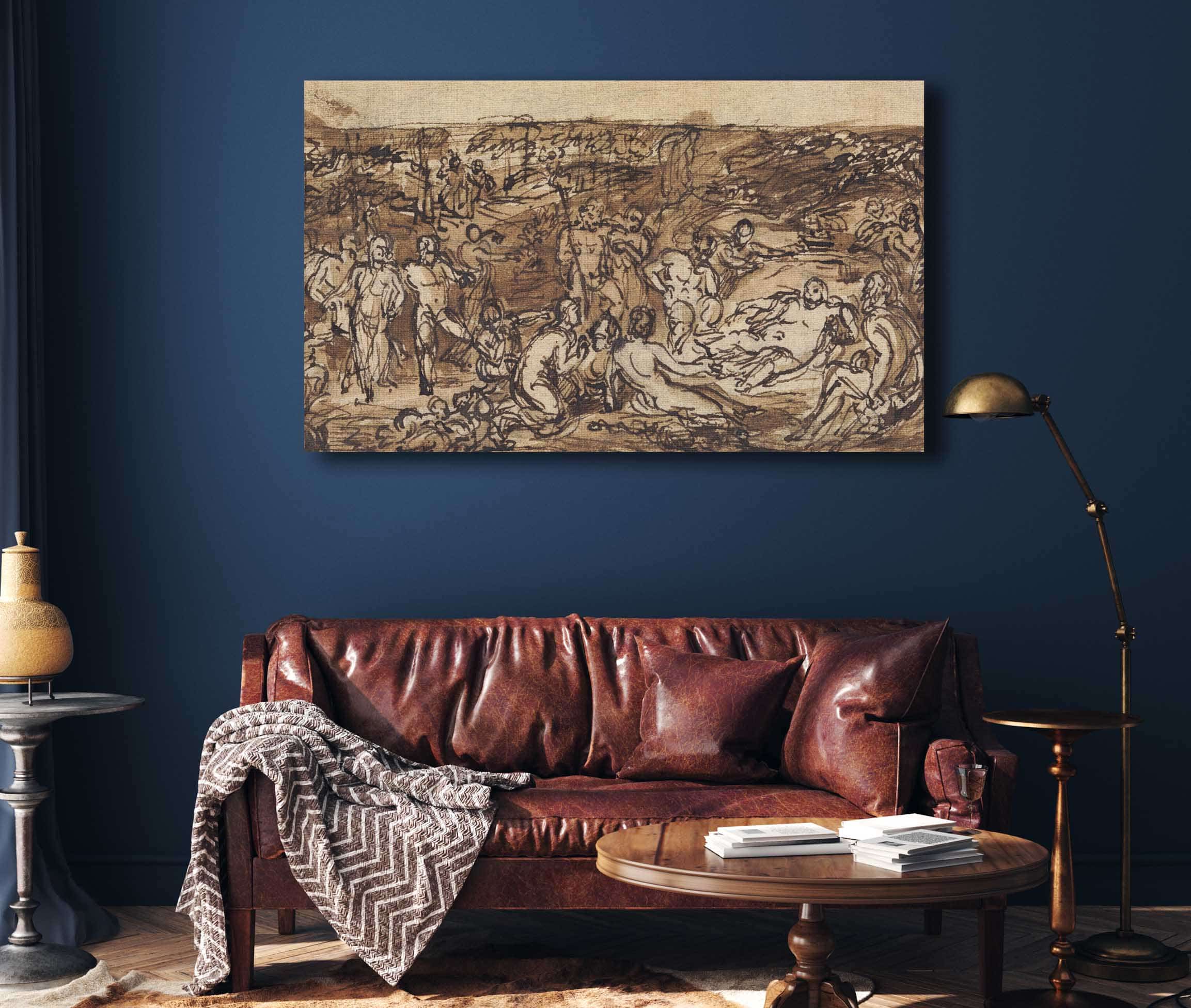 Figure Studies Of A Group Of People In A Wooded Clearing by Robert Smirke