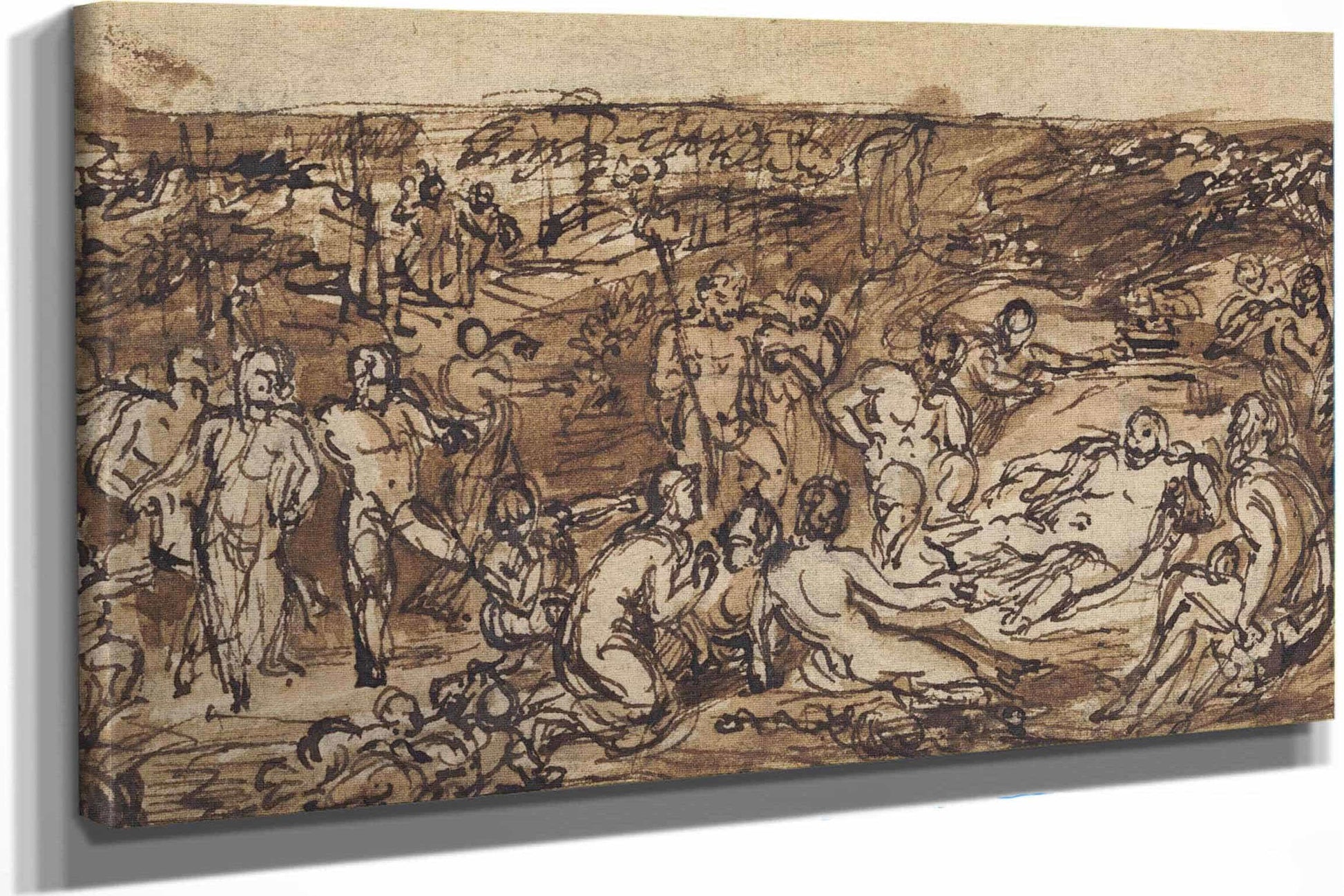 Figure Studies Of A Group Of People In A Wooded Clearing by Robert Smirke
