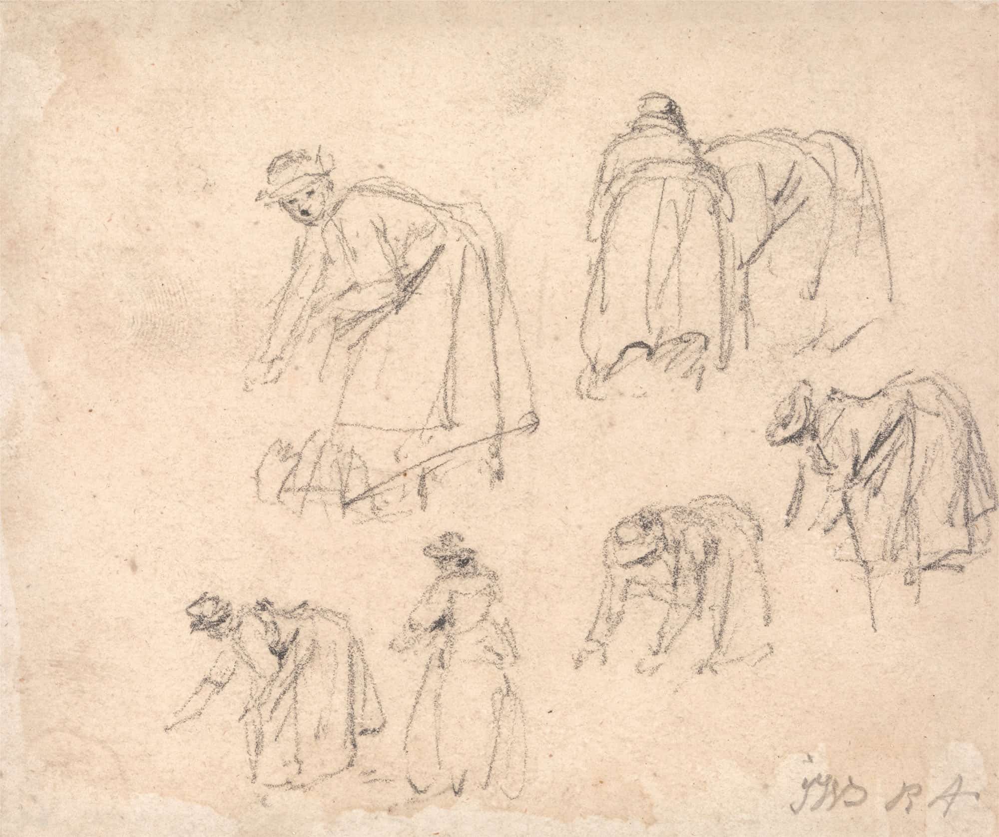 Figure Studies Women Laboring by James Ward