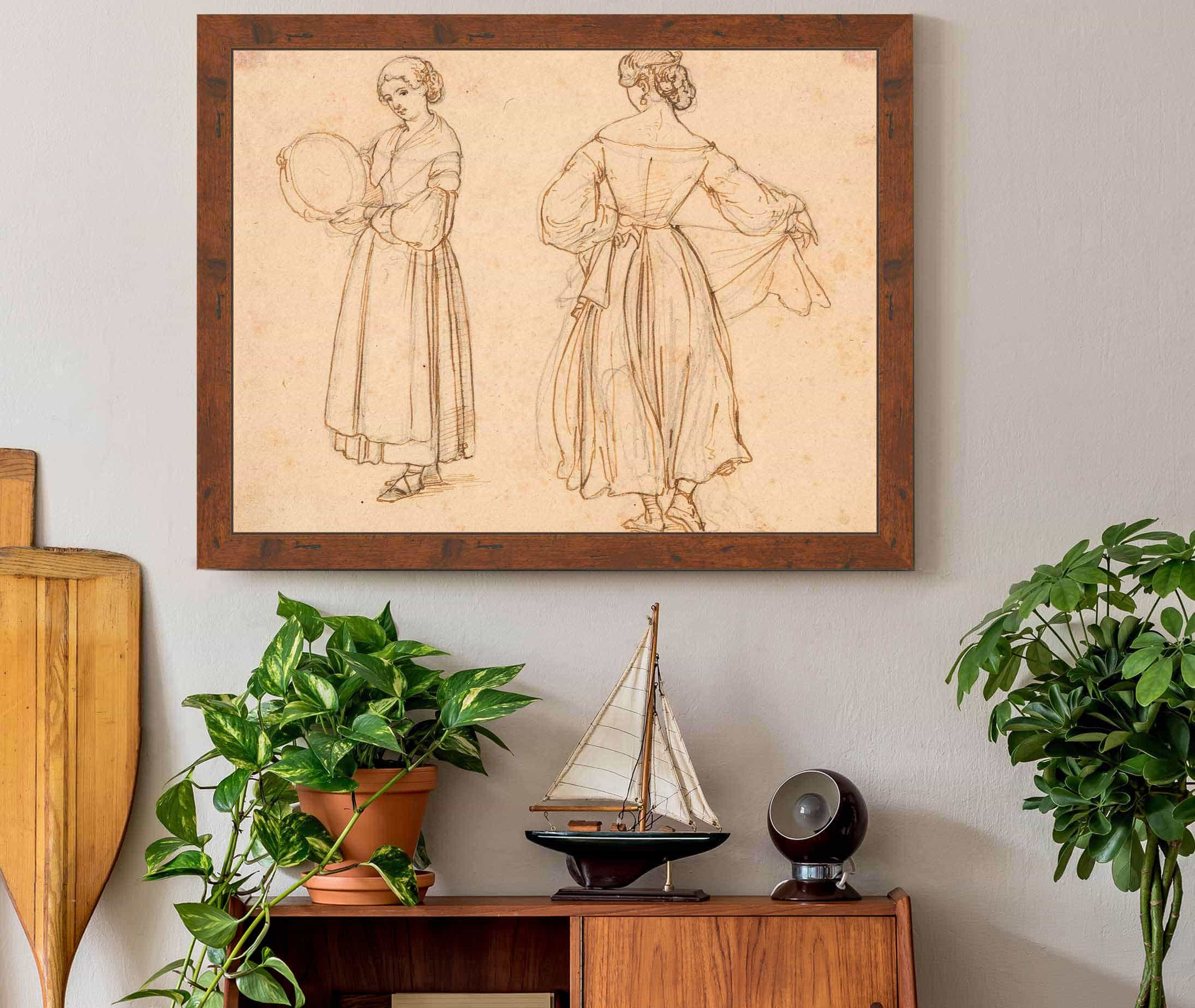 Figure Study For Dancing Roman Woman Before by Wilhelm Marstrand