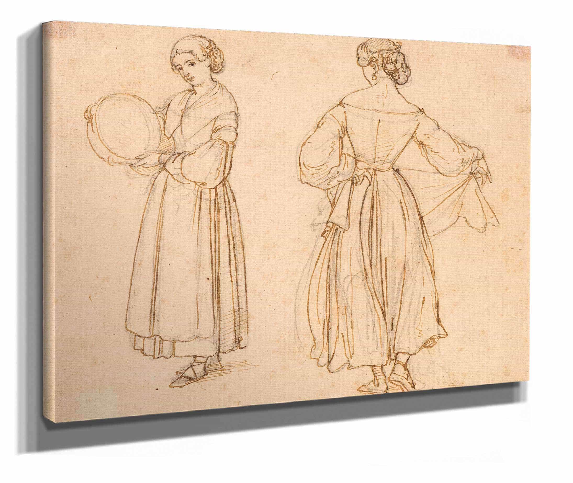 Figure Study For Dancing Roman Woman Before by Wilhelm Marstrand