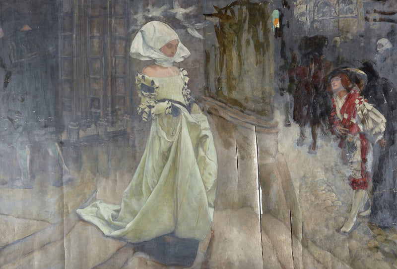 Figure Study Possibly For Margaret And Faust by Edwin Austin Abbey