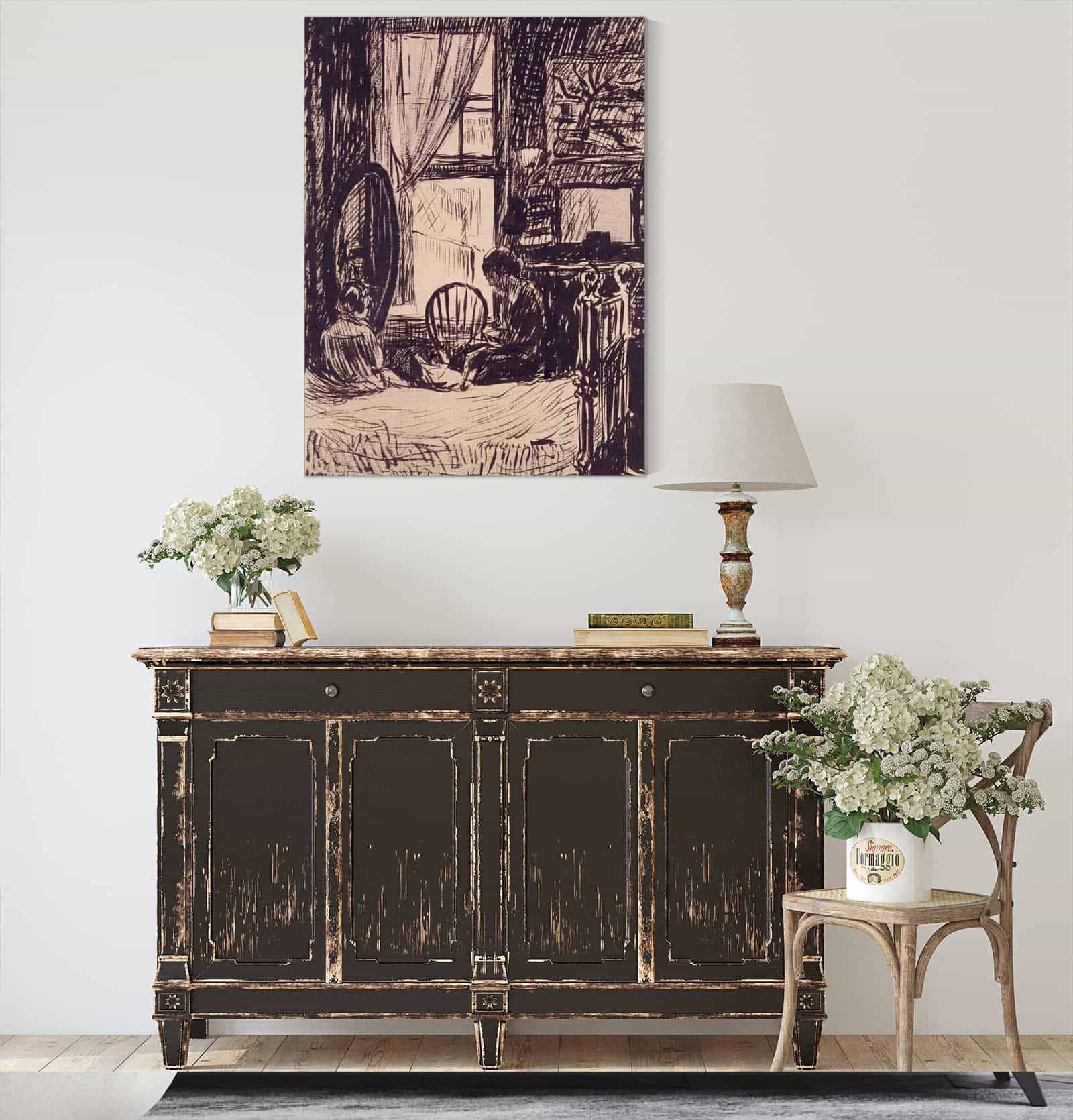 Figures Before Window by Henry Lyman Sayen