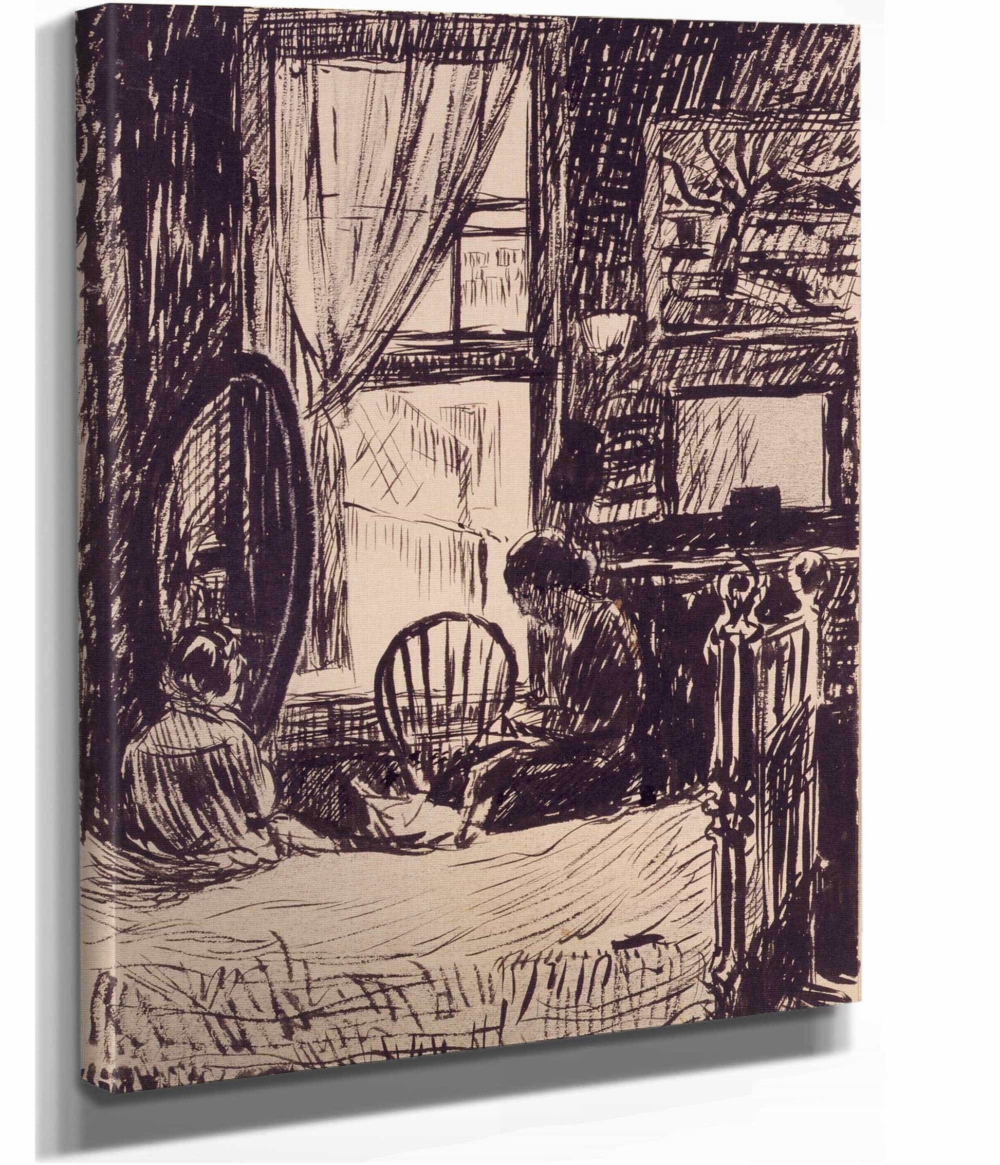 Figures Before Window by Henry Lyman Sayen
