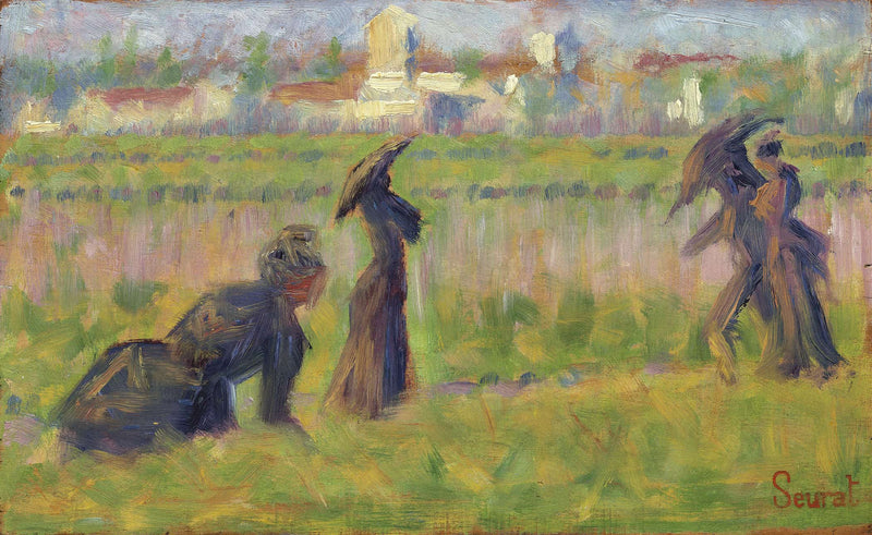 Figures In A Landscape by Georges Seurat